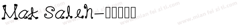 Mat Saleh字体转换